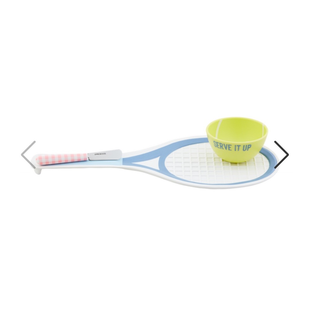 Mud Pie Tennis Serve It Up 3pc Serving Tray Set